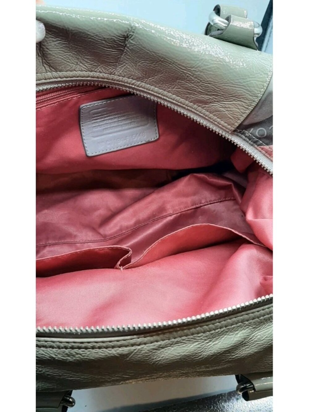 Womans Coach Purse F-15448 Satchel Handbag Pockets Label READ - Picture 8 of 13